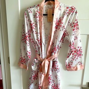 Silky Floral Robe